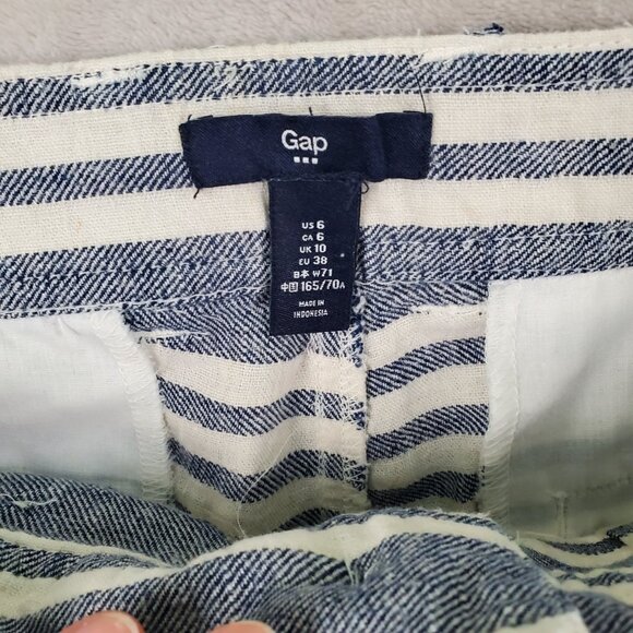 Gap Striped Linen/Cotton Women's Shorts size 6 - Picture 4 of 12